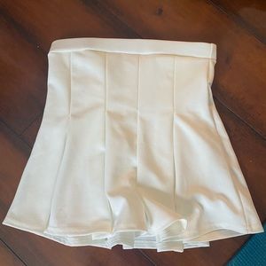 White tennis skirt